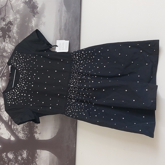 NWT Red Valentino Black pearl beaded dress - Picture 3 of 8